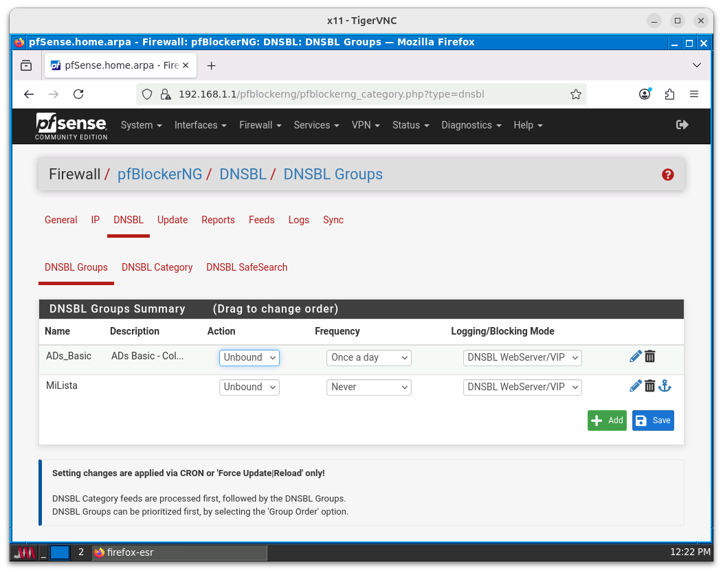 Lista negra de DNS (DNSBL) externa y personalizada