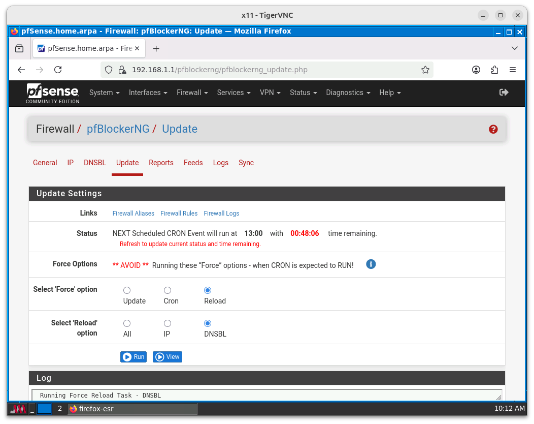 Sincronización de cambios en pfBlockerNG