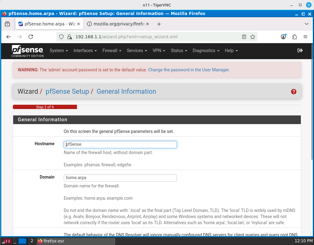 Configuración general