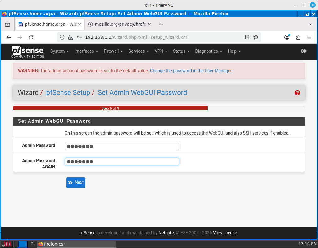 Contraseña de administración