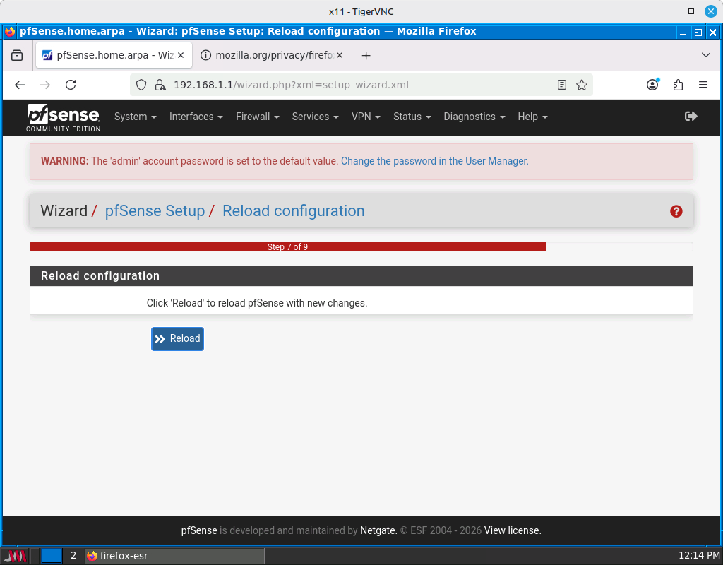 Recarga de configuración